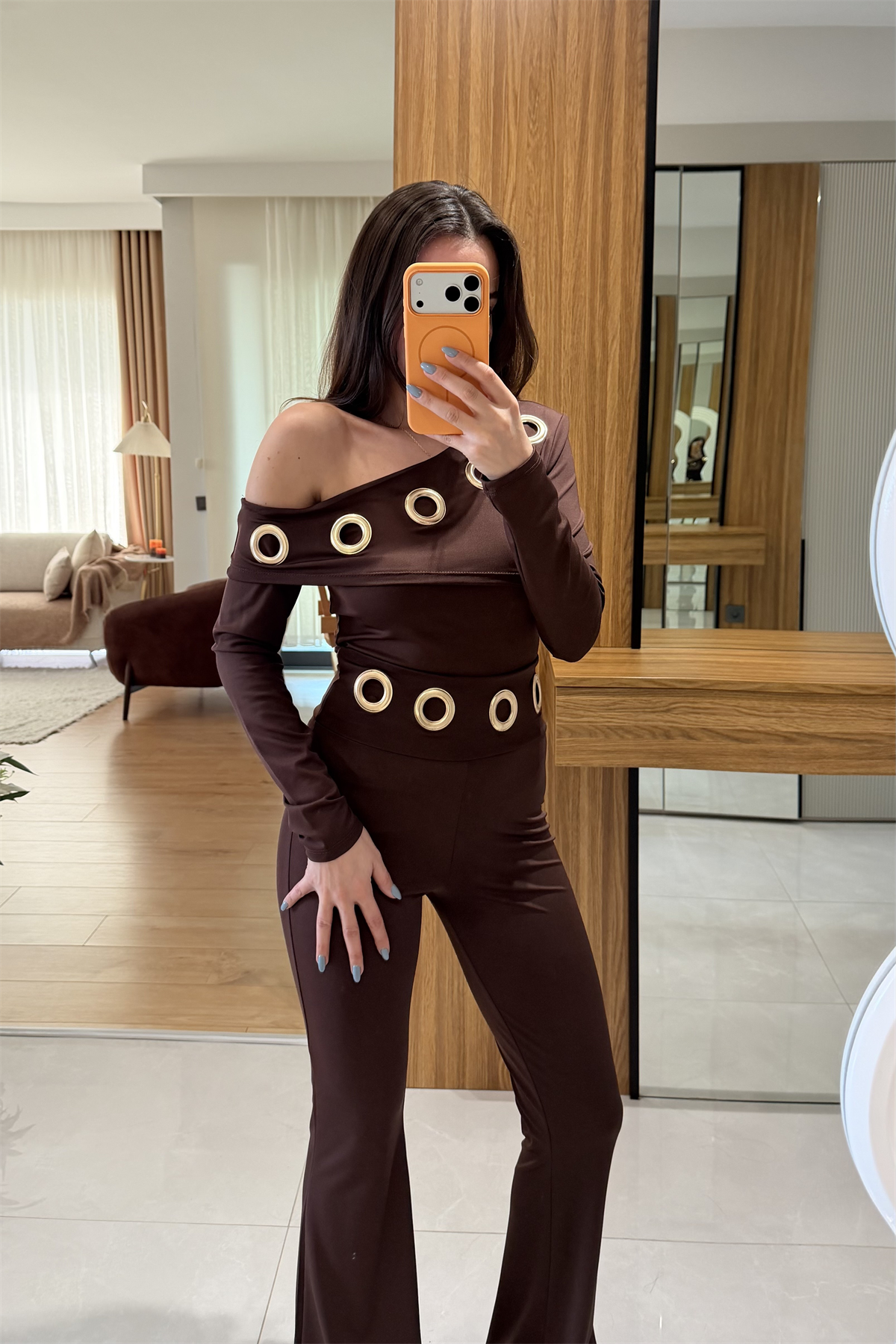 Flora Kahve Tasarım Halka Takım