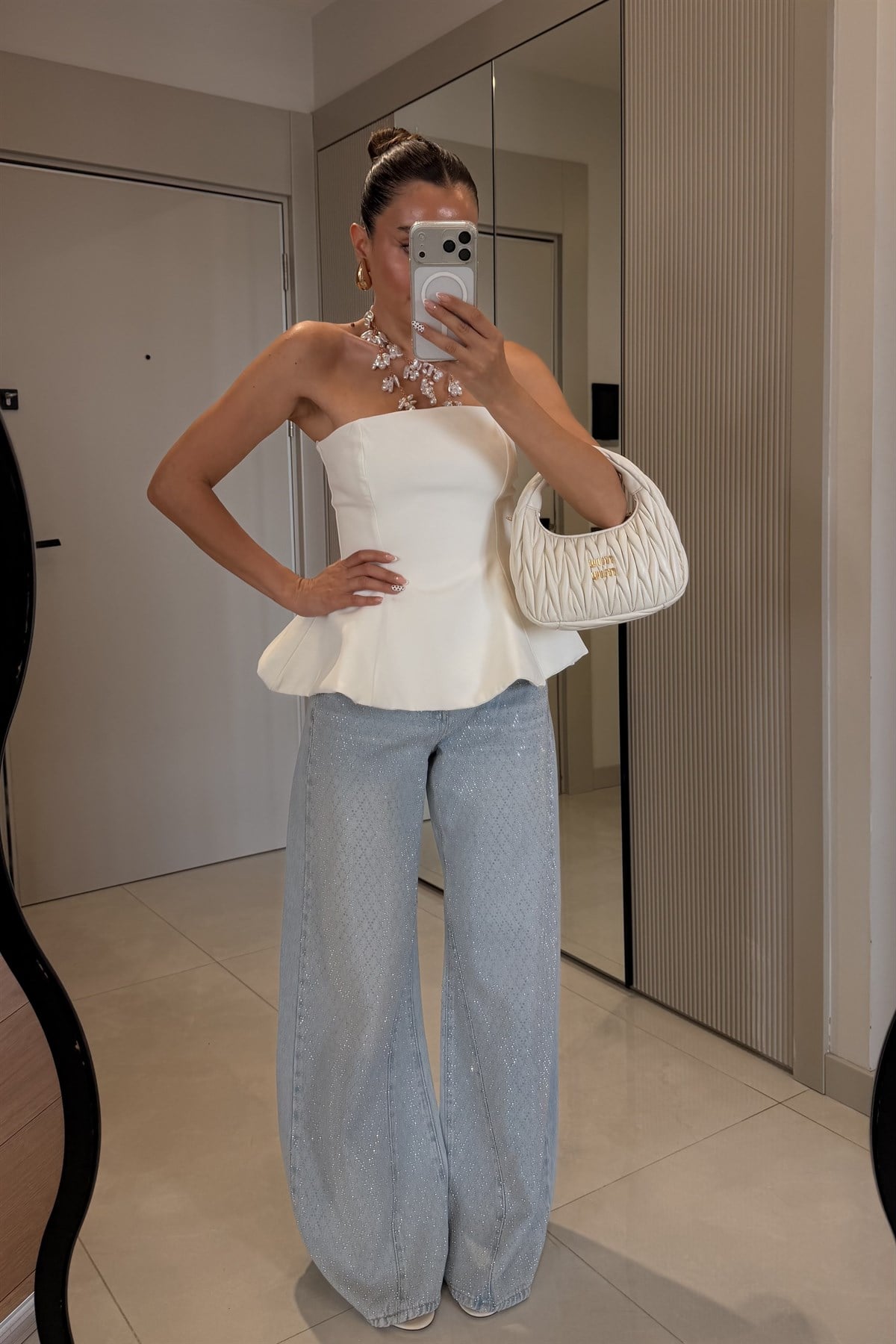 Floresta Lightblue Taşlı Jean