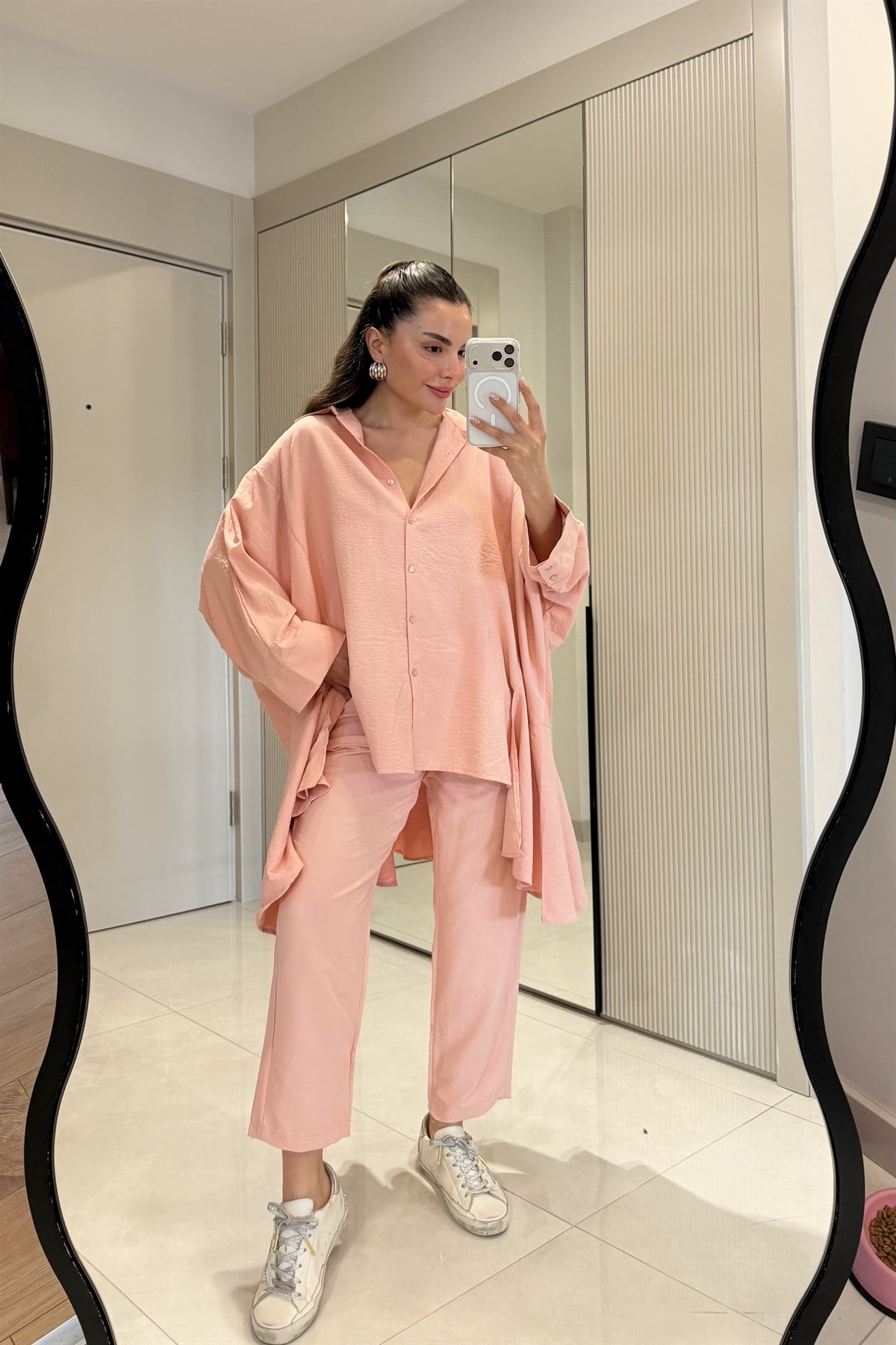 Florian Pembe Oversize Takım