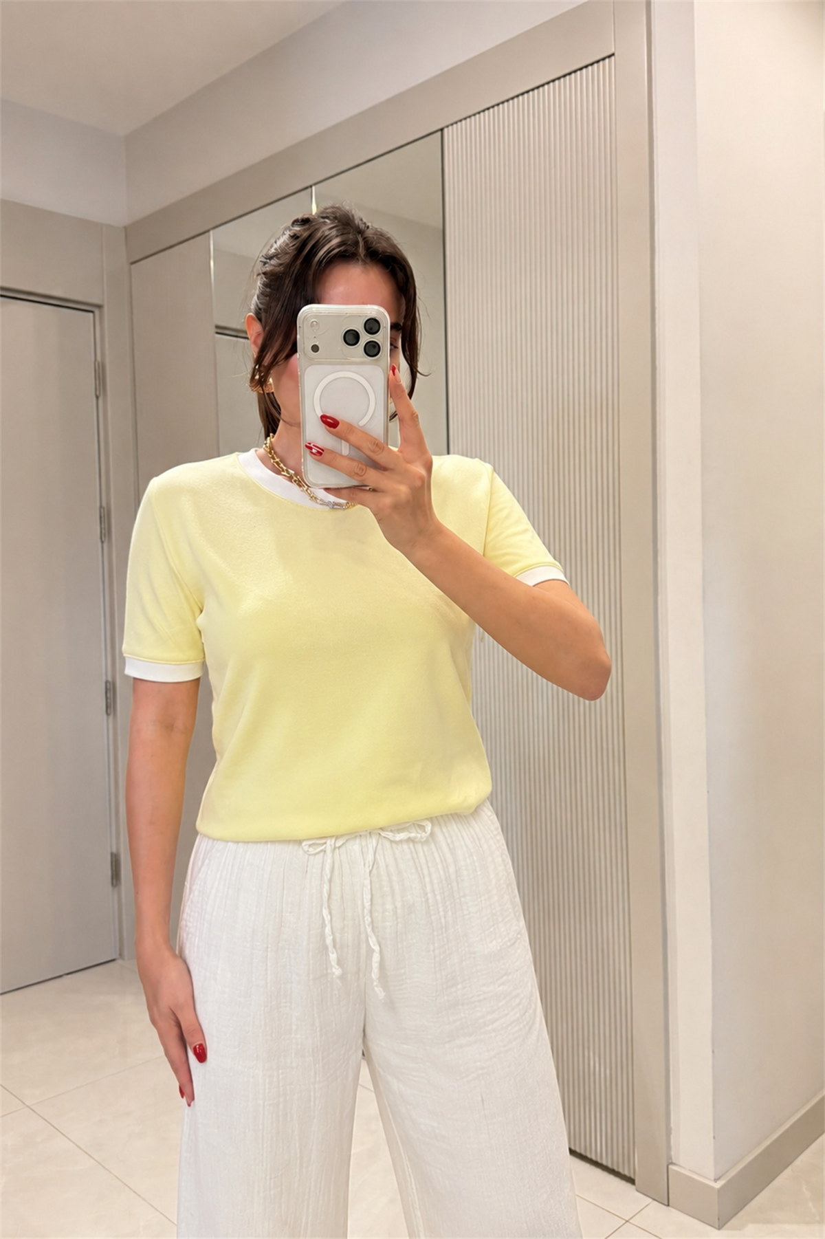 Flush Sarı Biyeli Tshirt