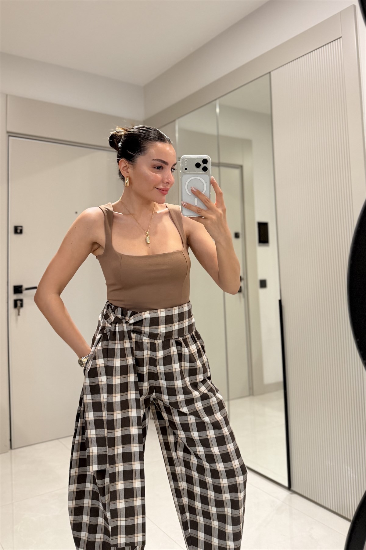 Focus Sütlü Kahve Basic Kare Yaka Atlet