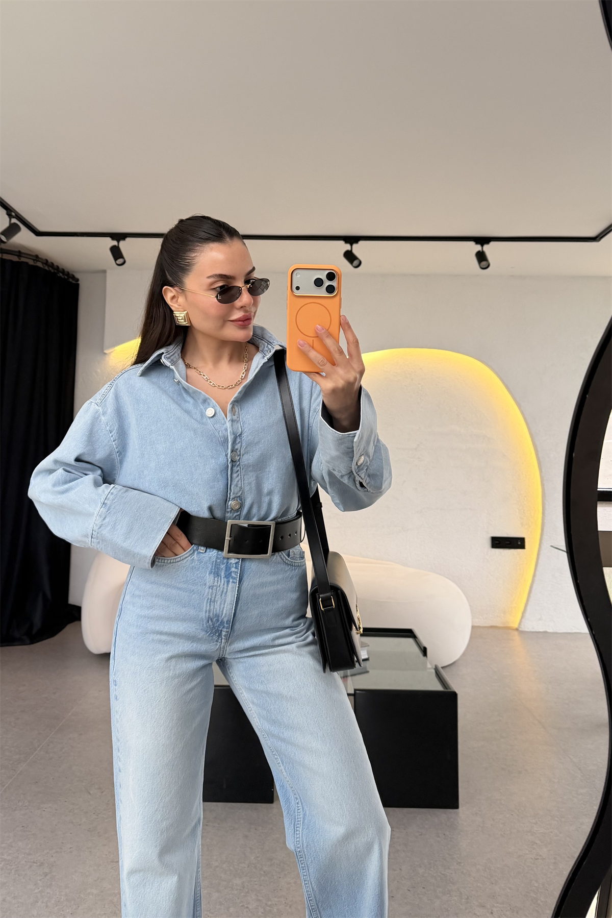 Forest Lightblue Denim Gömlek