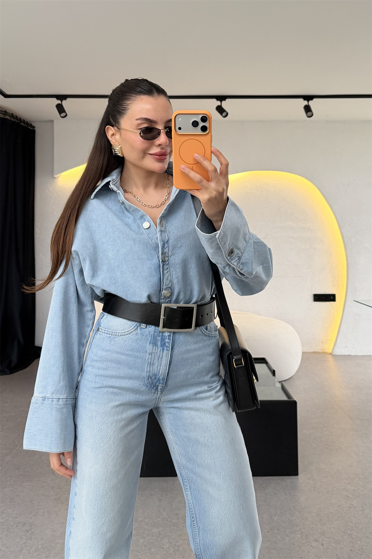 Forest Lightblue Denim Gömlek