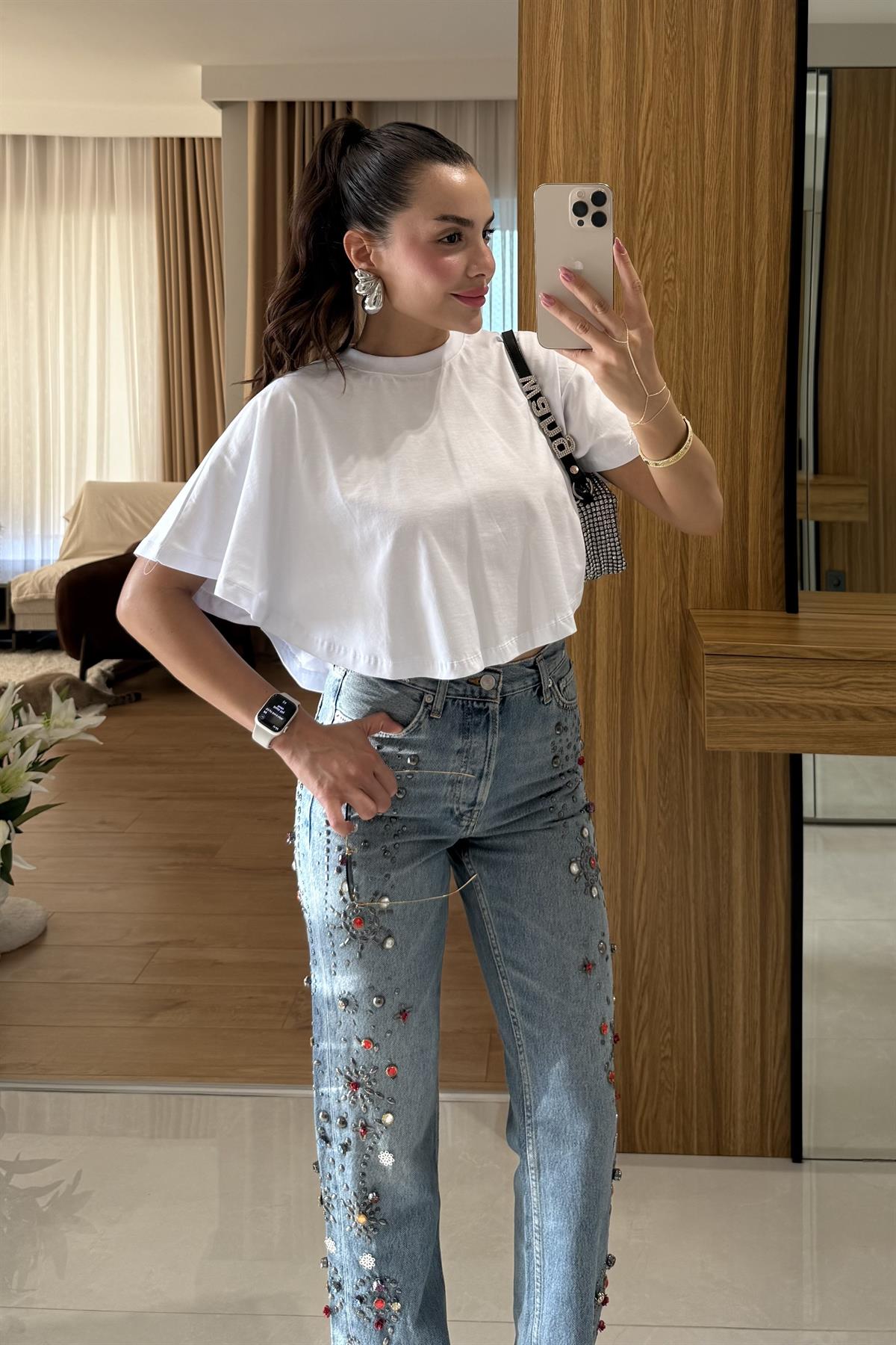 Foxy Beyaz Panço Tshirt 