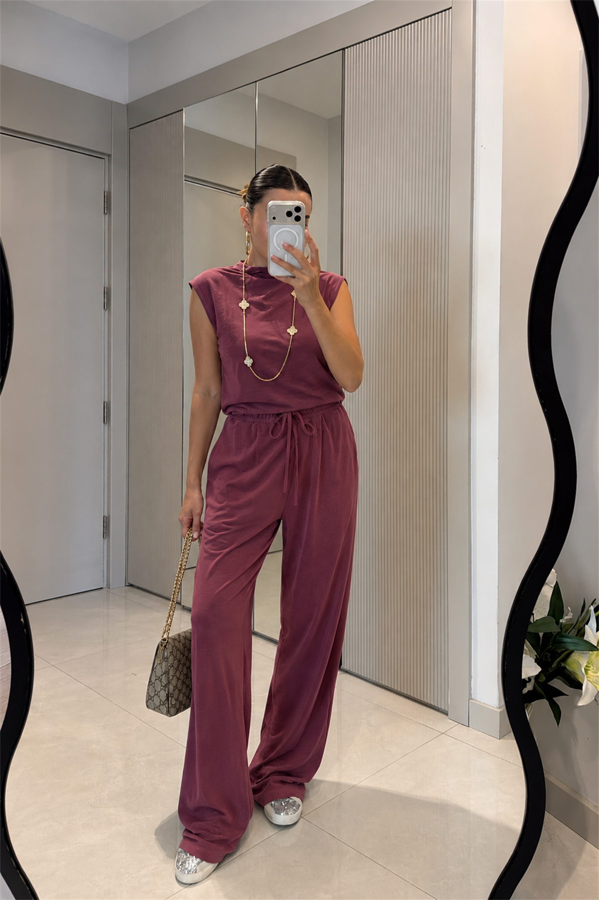 Galvin Bordo Kolsuz Drapeli Modal Pike Takım