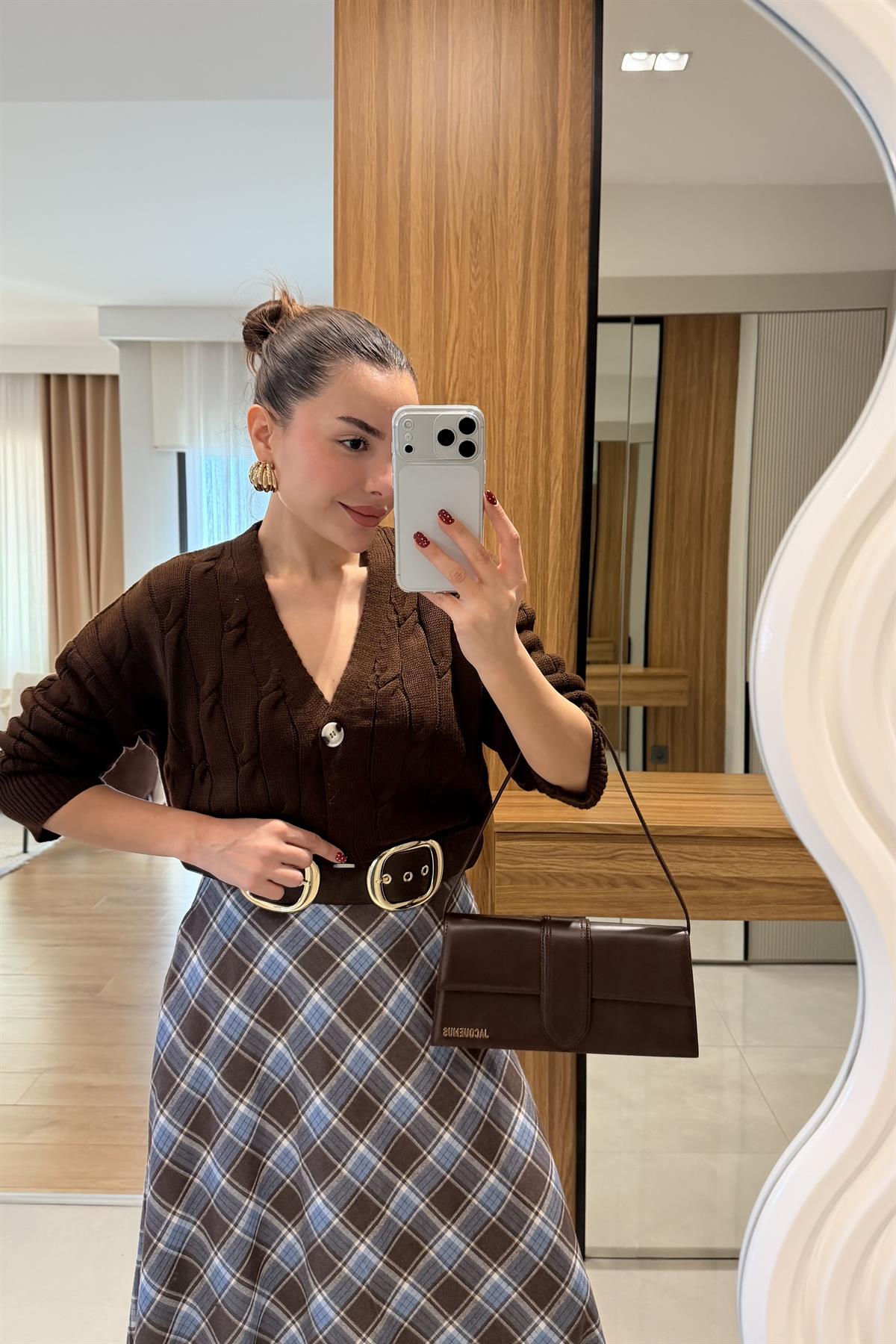 Gigi Kahve Baklava Hırka 