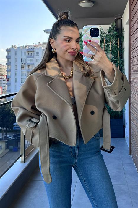 Giuly Reglan Kısa Ceket - Bej