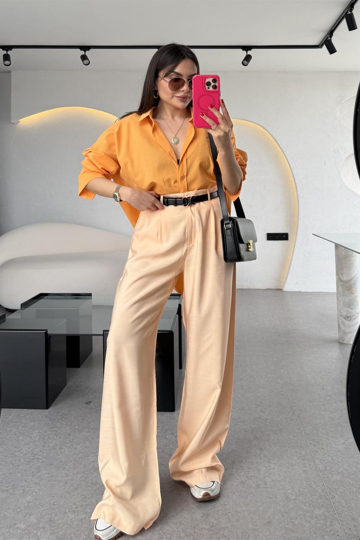 Glorinda Somon Ketenimsi Pantolon