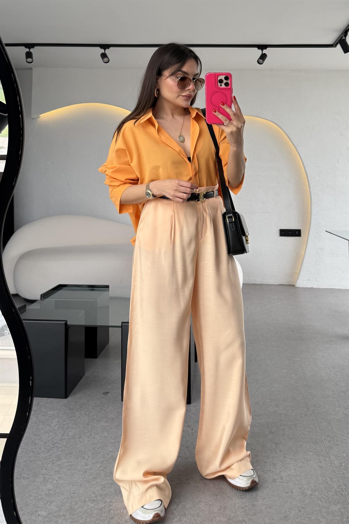 Glorinda Somon Ketenimsi Pantolon