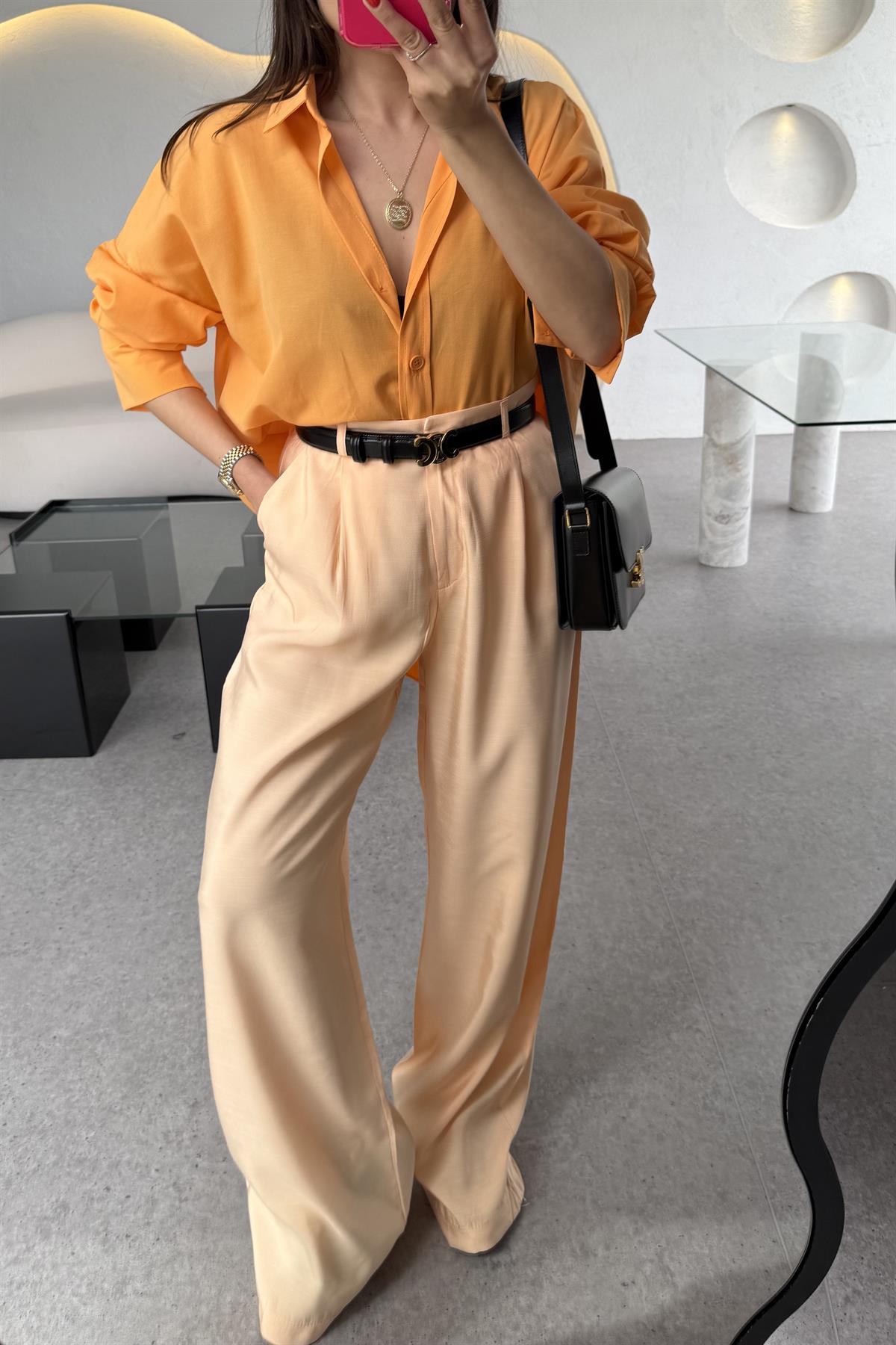 Glorinda Somon Ketenimsi Pantolon