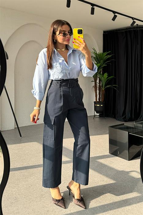 Gobbi Cepli Lacivert Kargo Pantolon