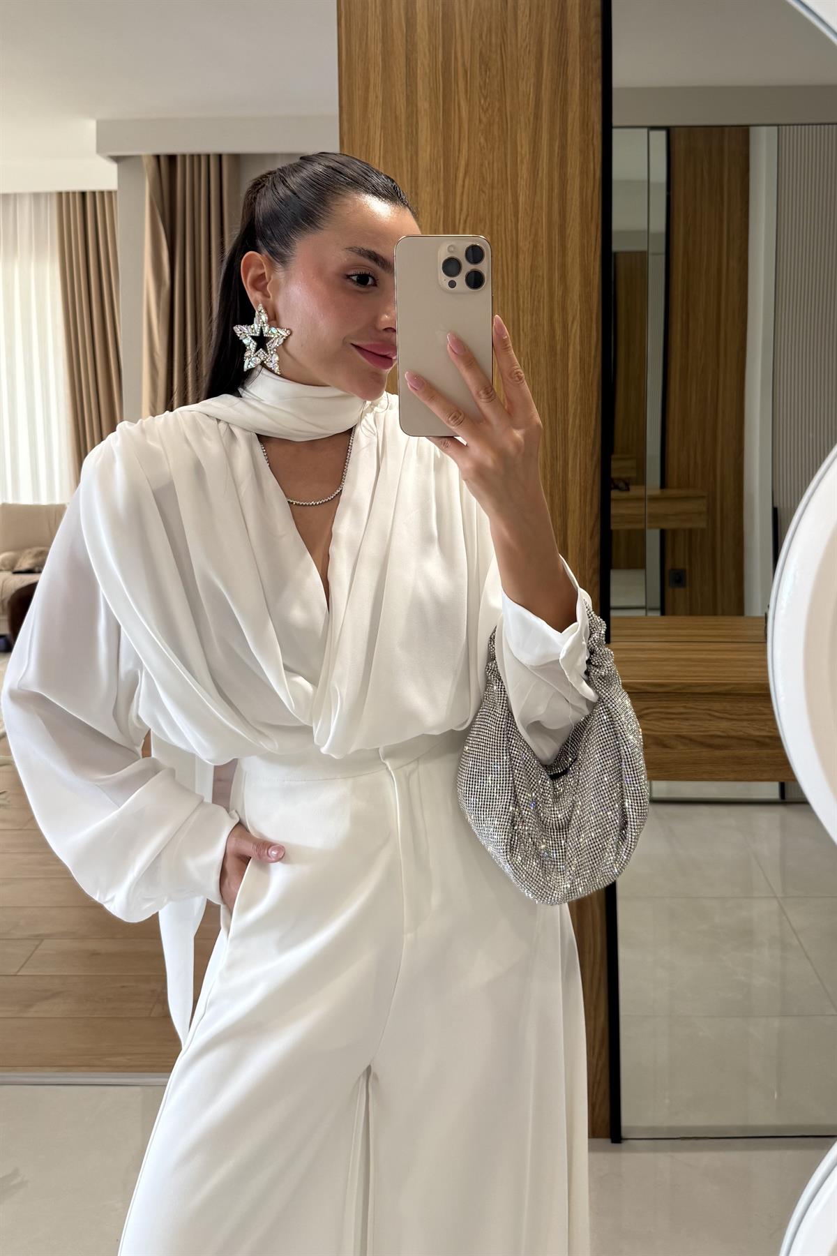 Gouda Beyaz Tasarım Gömlek