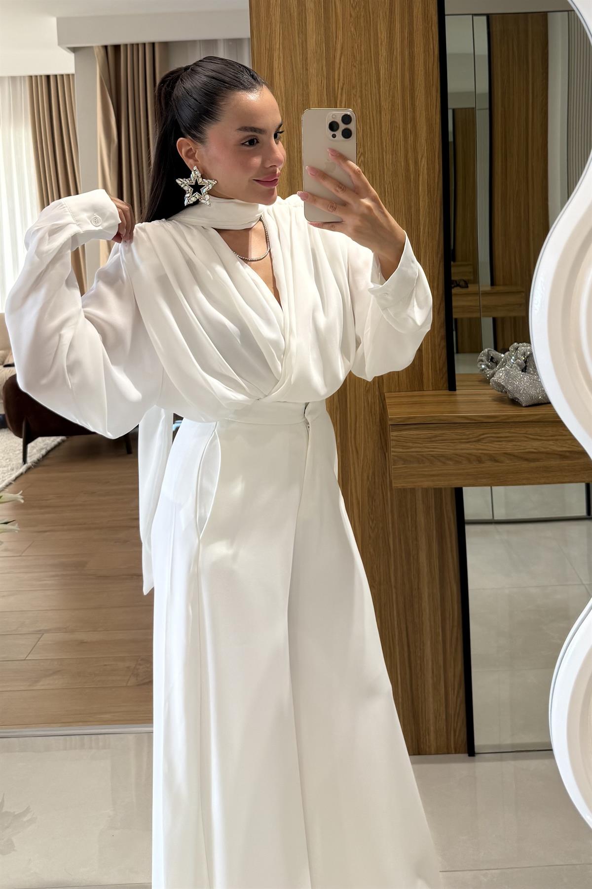 Gouda Beyaz Tasarım Gömlek