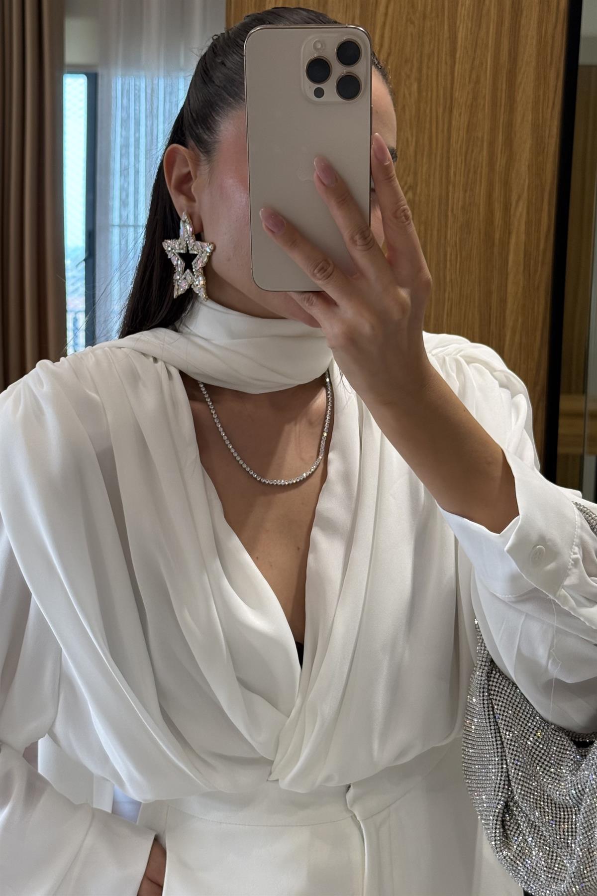 Gouda Beyaz Tasarım Gömlek