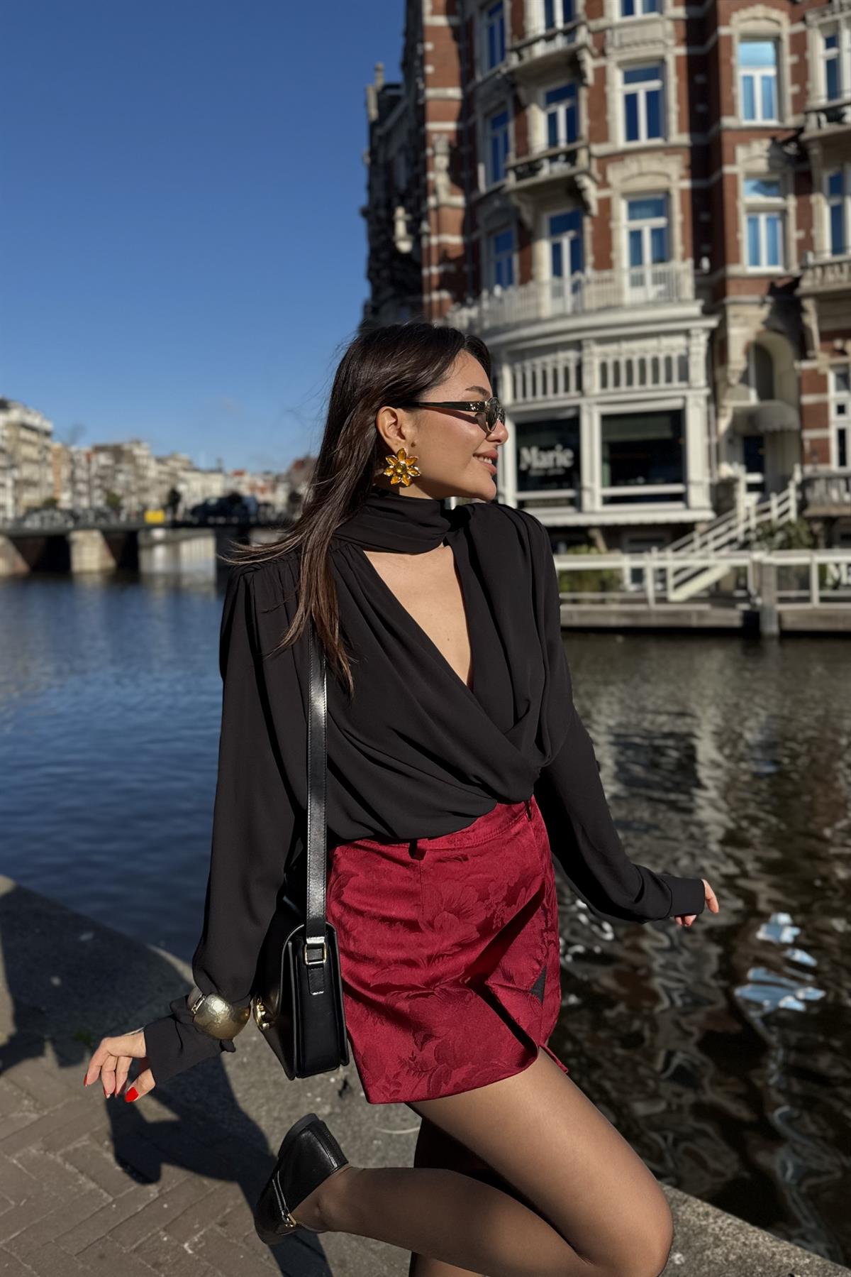 Gouda Siyah Tasarım Gömlek