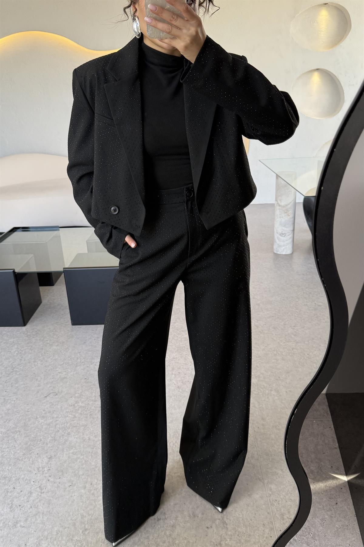 Grace Taşlı Blazer Pantolon Takım