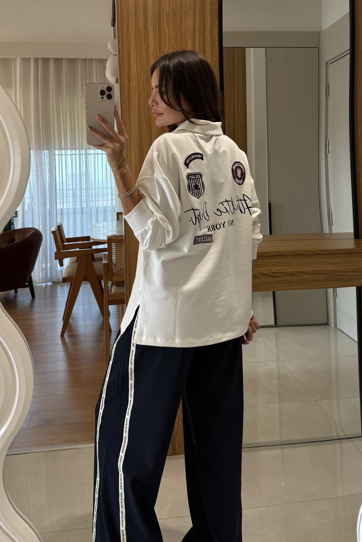 Gunner Polo Yaka Kolej Sweat