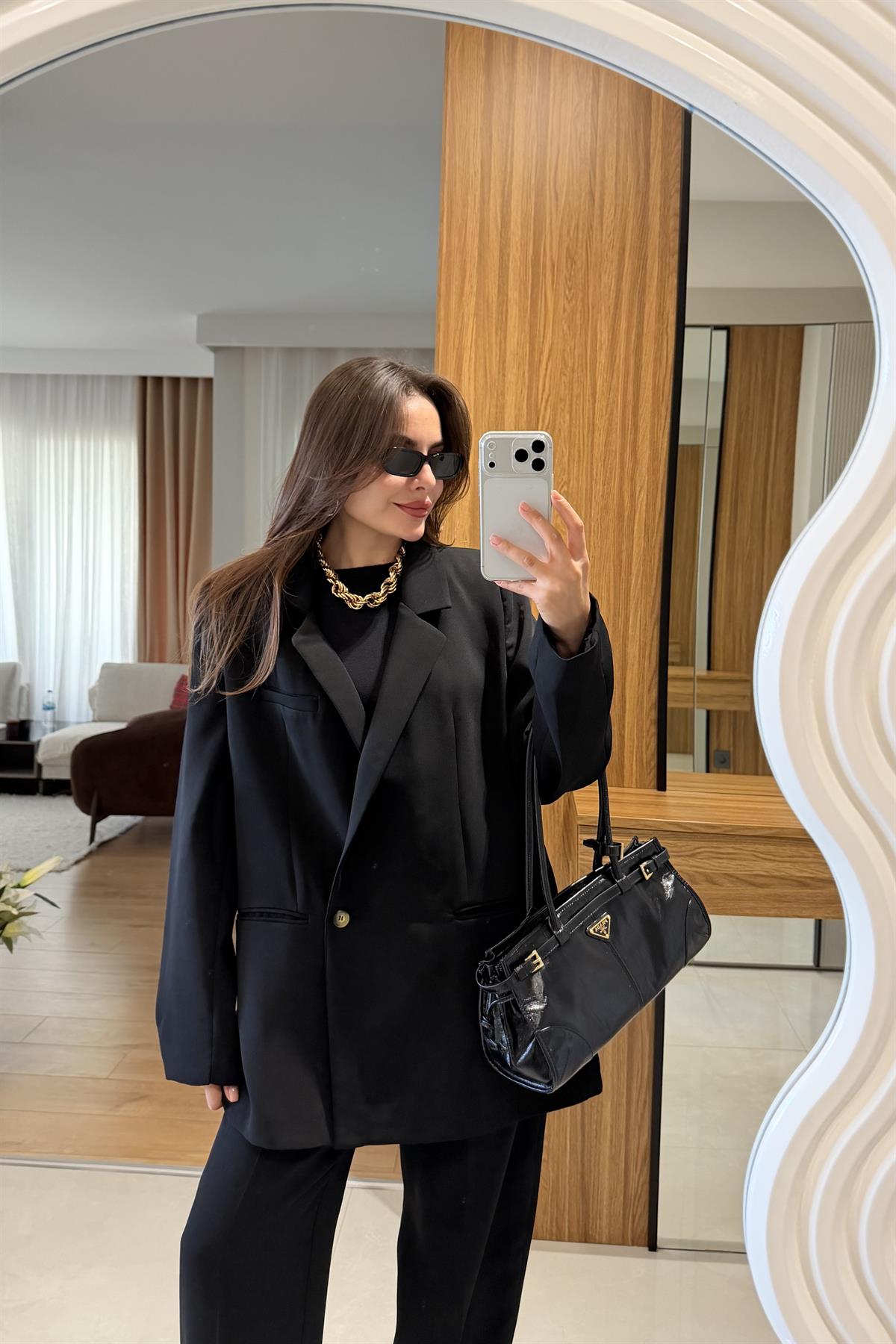 Hankel Siyah Blazer Takım