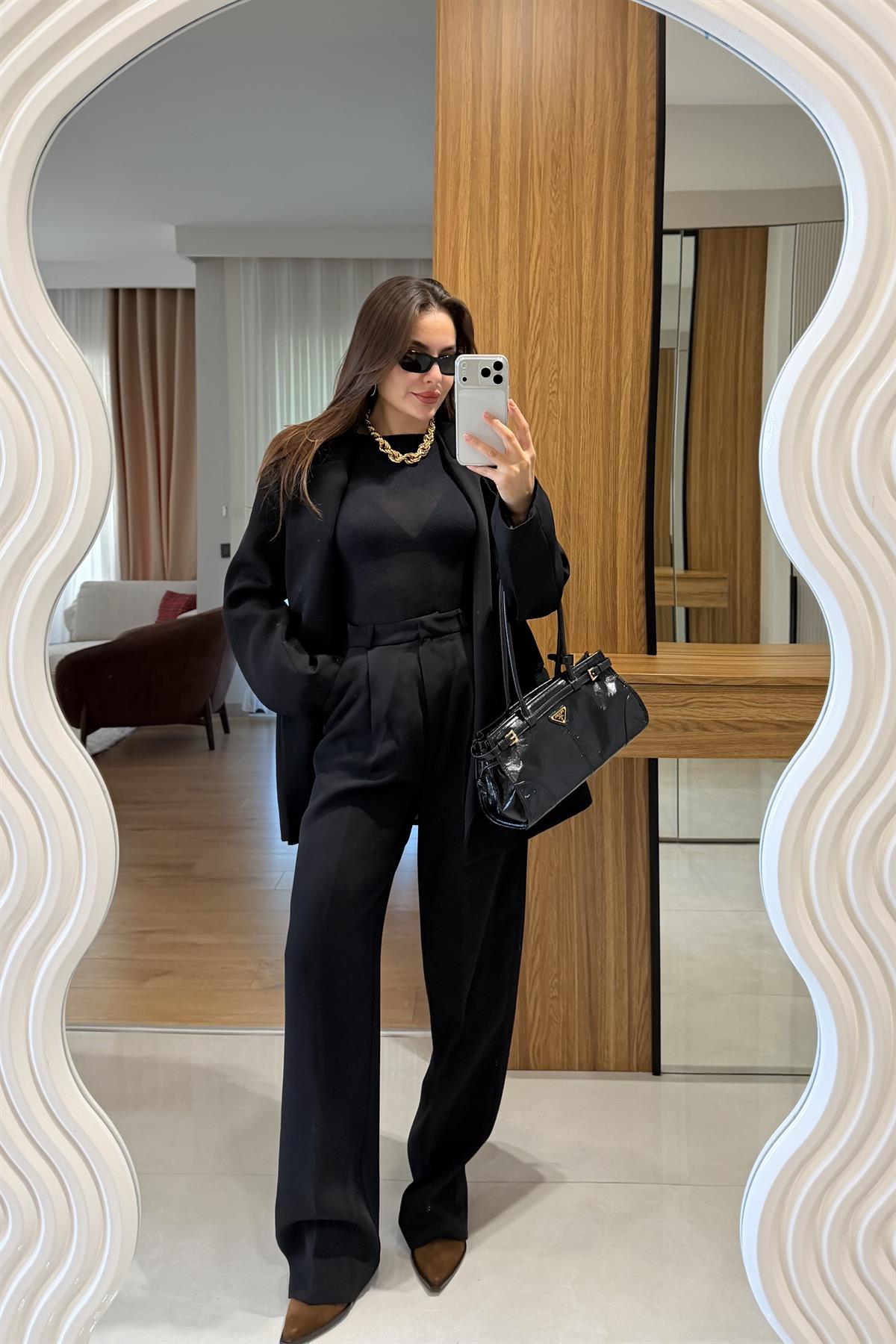 Hankel Siyah Blazer Takım