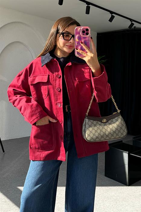 Hector Bordo Gabardin Ceket 