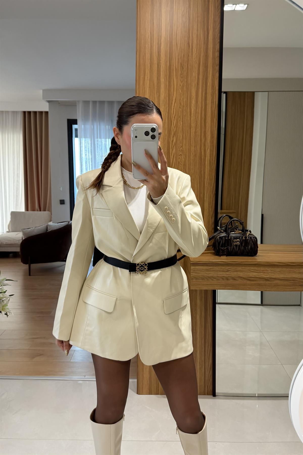 Henri Krem Deri Blazer