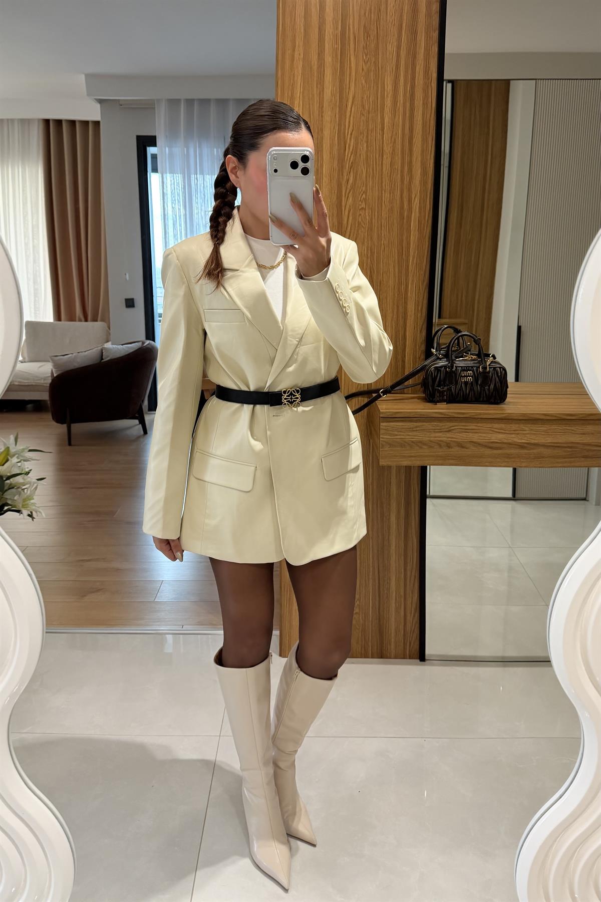 Henri Krem Deri Blazer