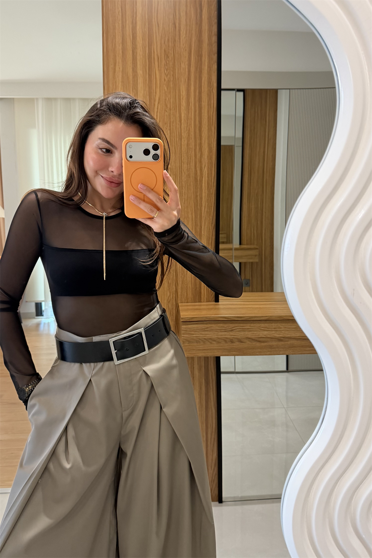 Holiday Siyah Tül Bodysuit