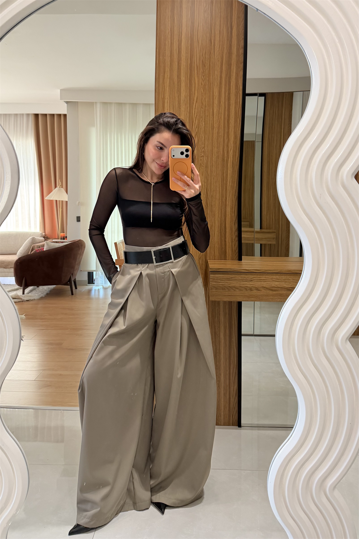 Holiday Siyah Tül Bodysuit