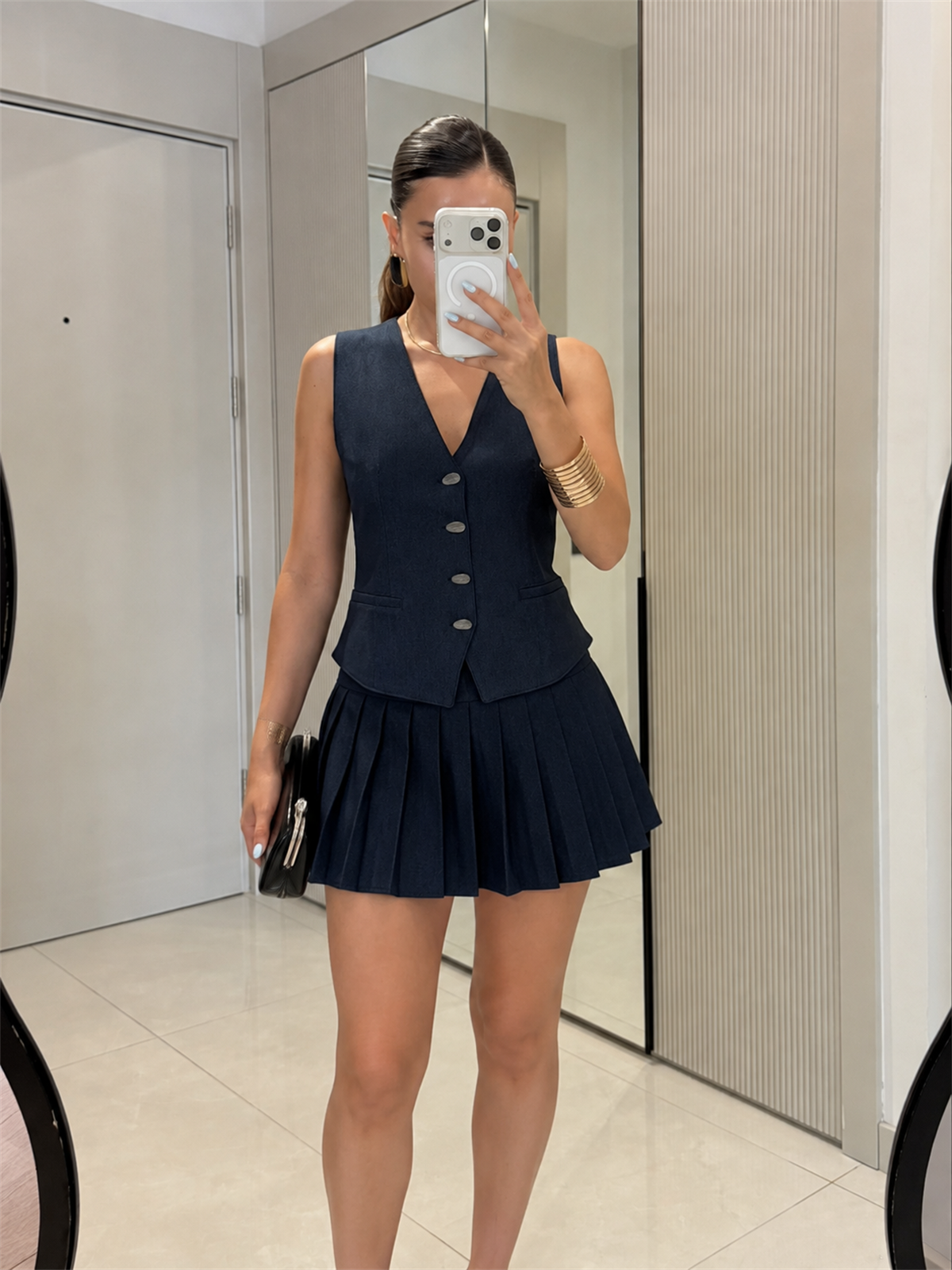 Holla Denim Düğmeli Premium Yelek
