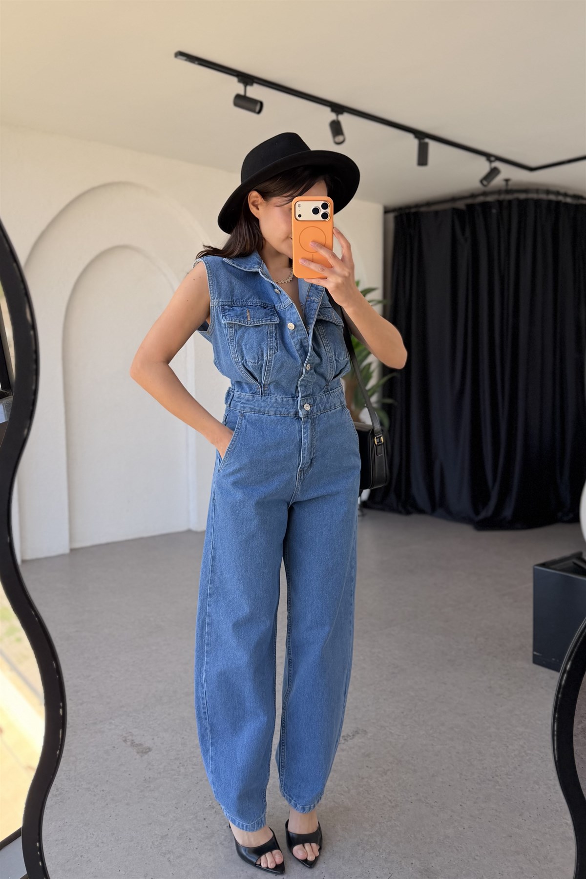 Honey Midblue Denim Kolsuz Tulum