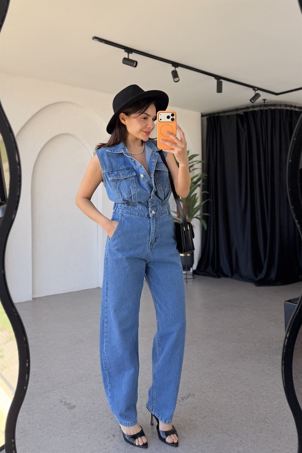 Honey Midblue Denim Kolsuz Tulum
