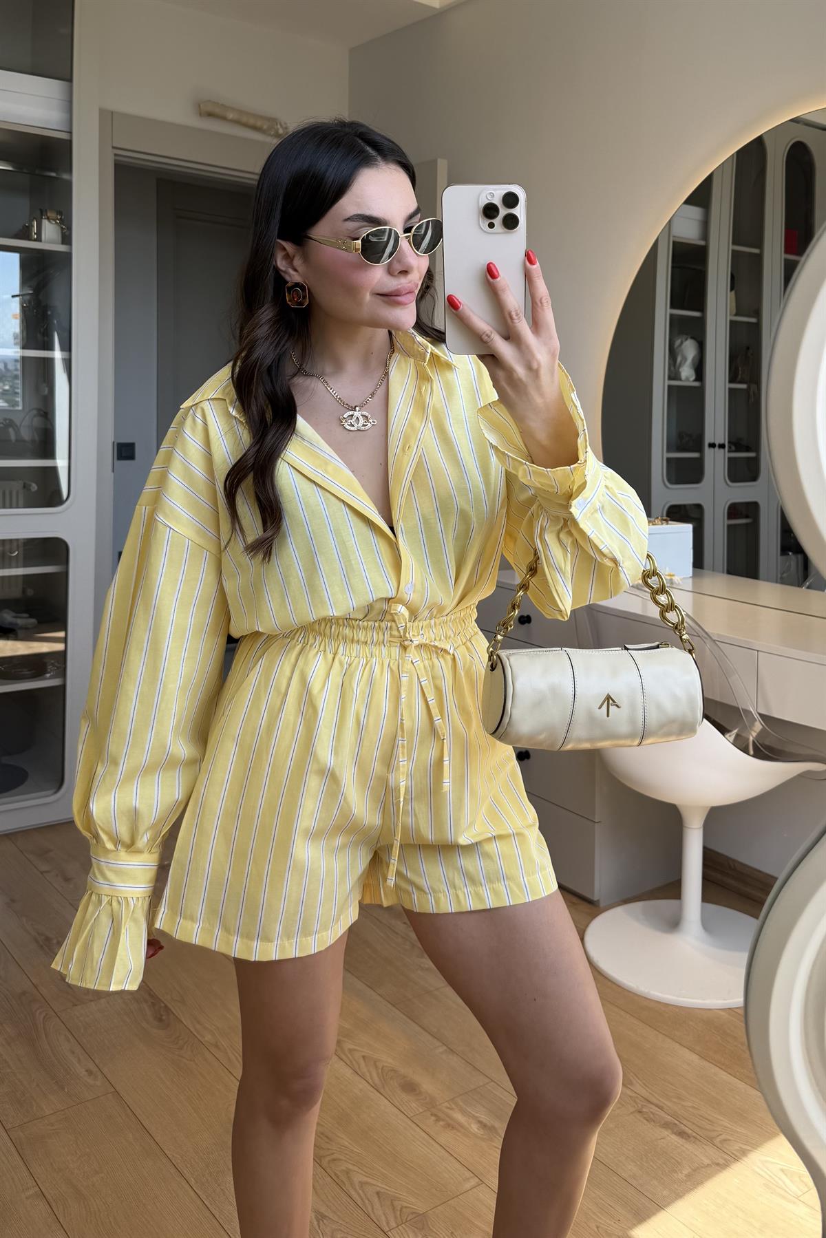 Hopper Sarı Şortlu Takım