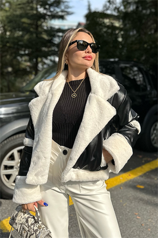 İçi yumuşak teddy deri ceket