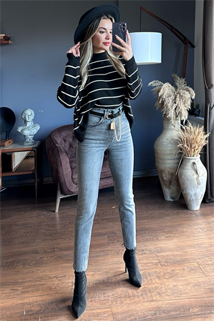 İpekyol füme kesikli mom fit