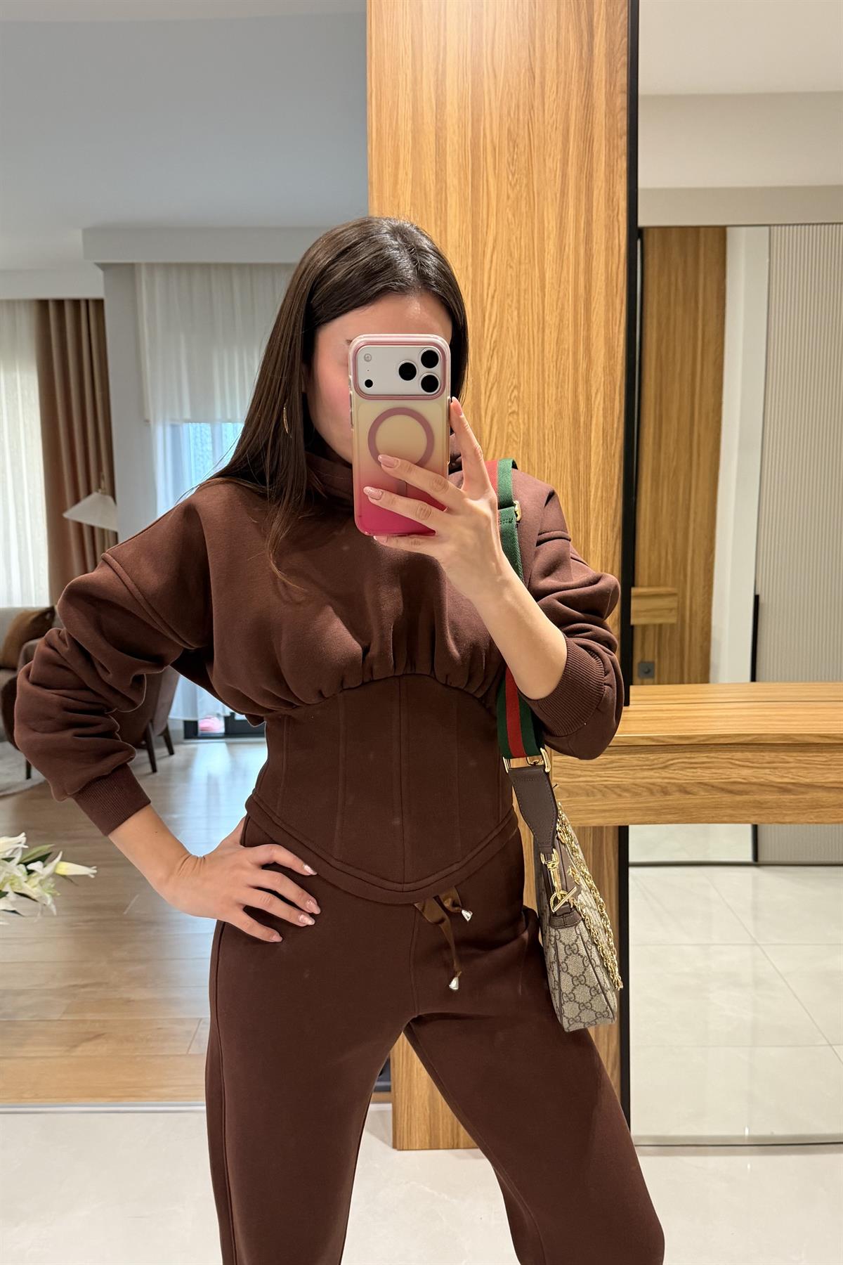 Island Kahve Korse Model Şardonlu Takım