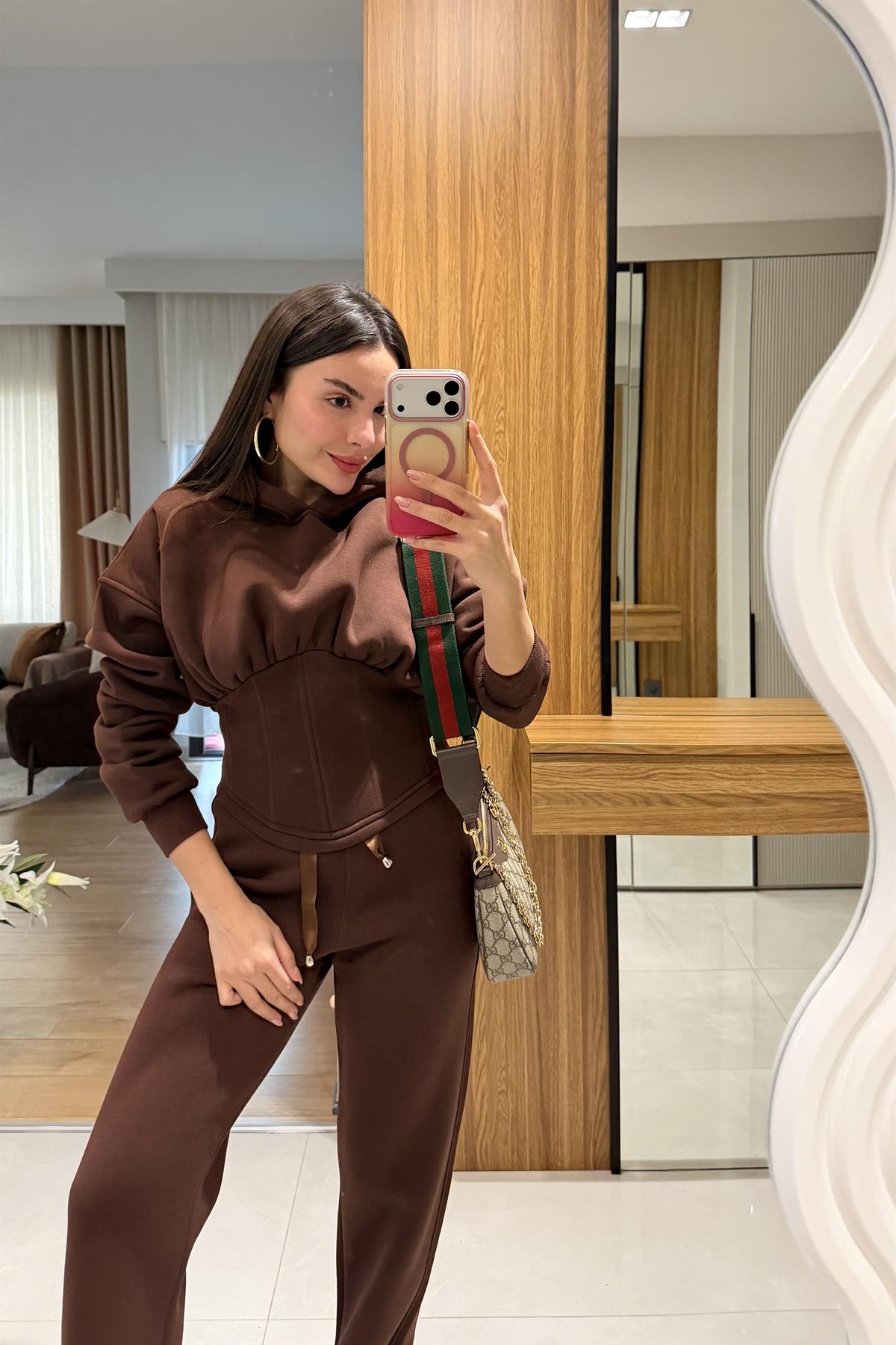 Island Kahve Korse Model Şardonlu Takım