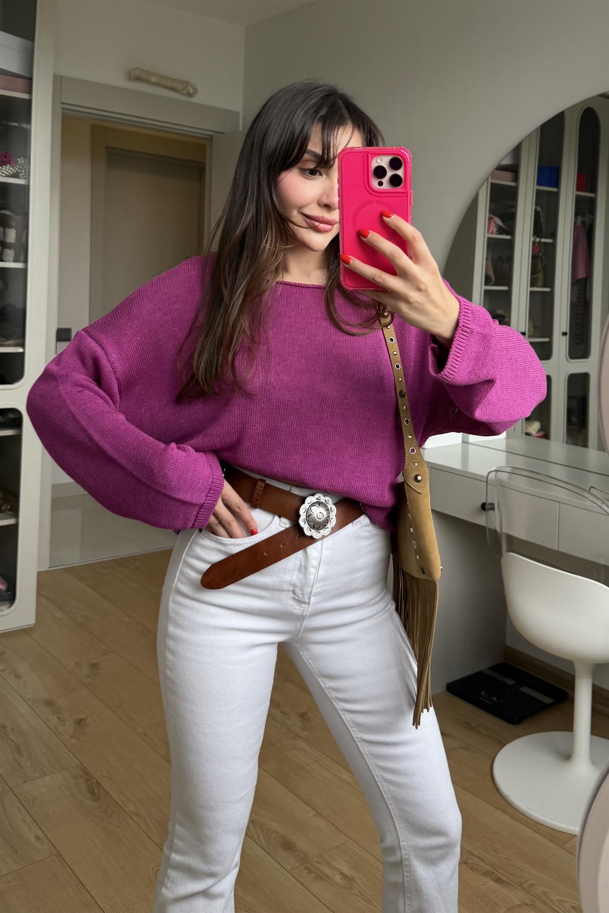 İtalian Ahududu Merserize Triko