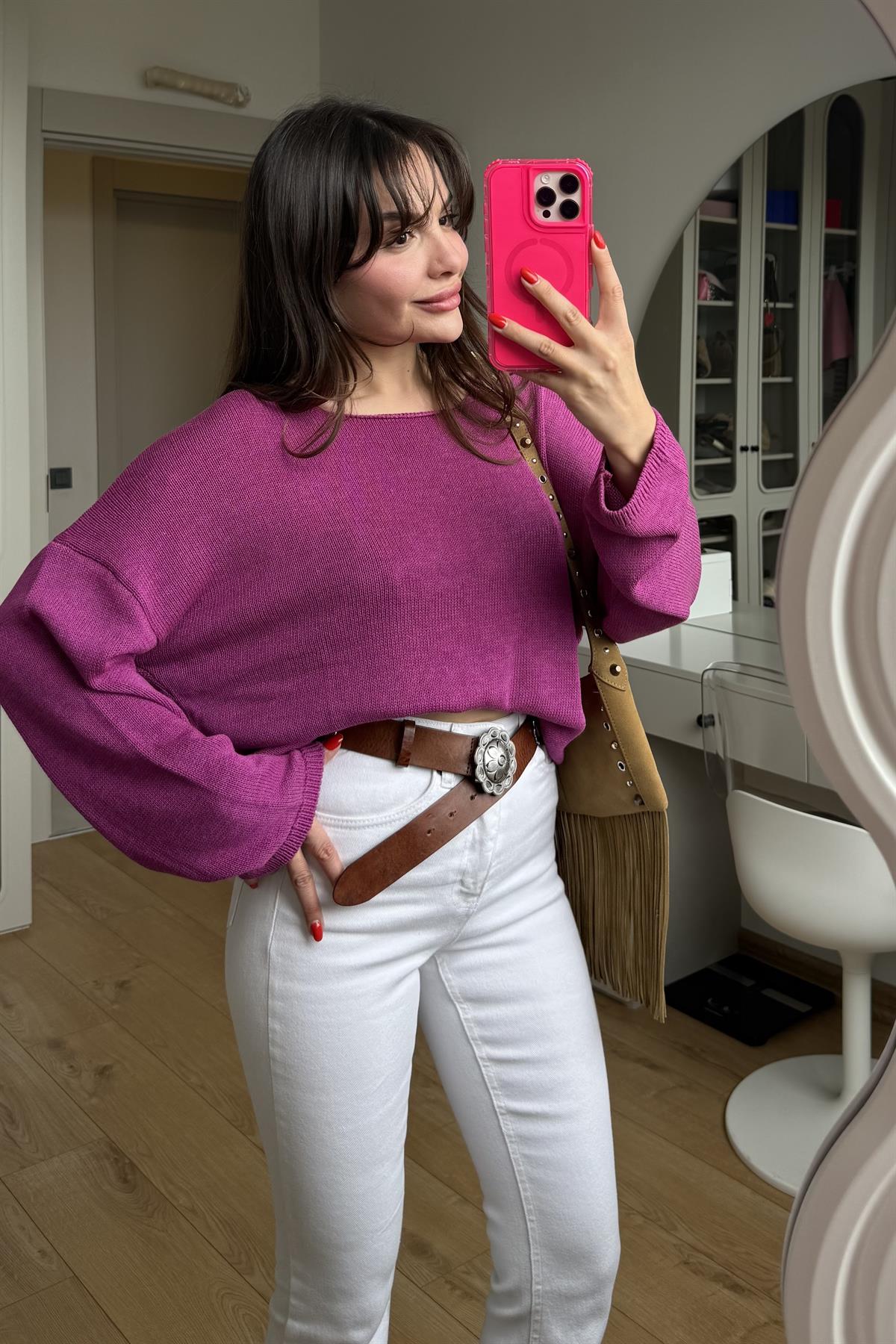 İtalian Ahududu Merserize Triko