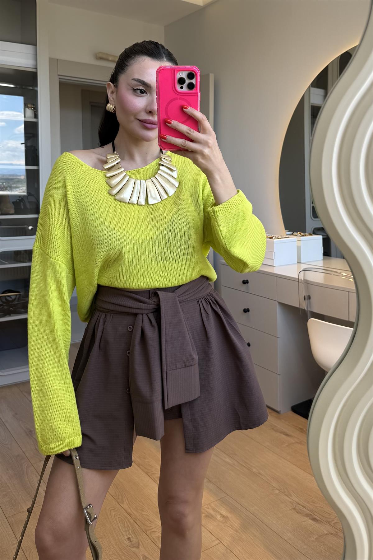 İtalian Fıstık Yeşili Merserize Triko