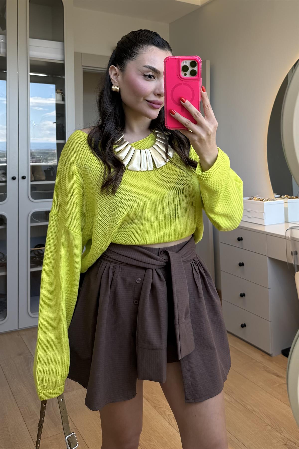 İtalian Fıstık Yeşili Merserize Triko