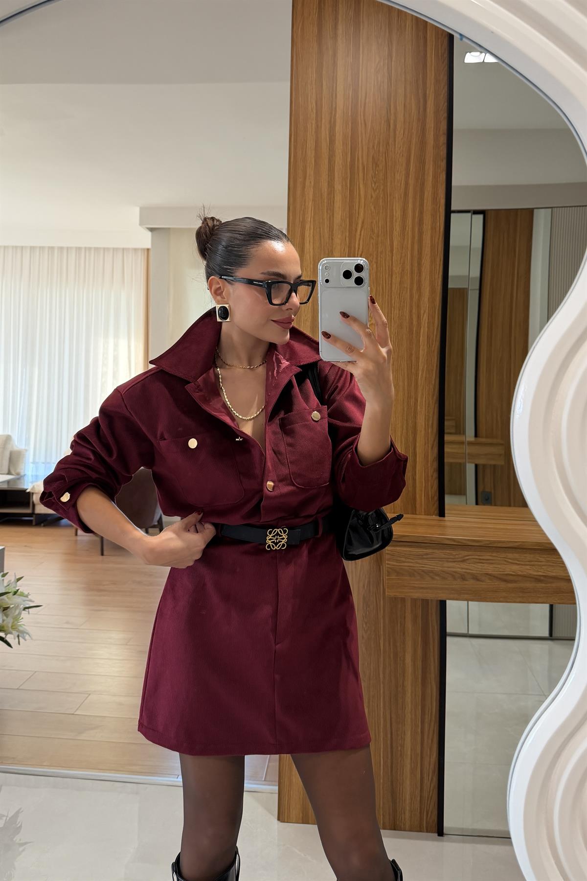 Jannet Bordo Kadife Takım