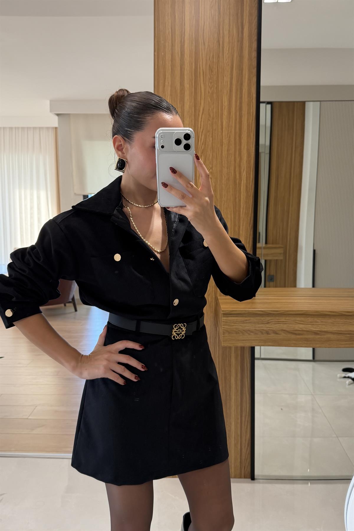 Jannet Siyah Kadife Takım