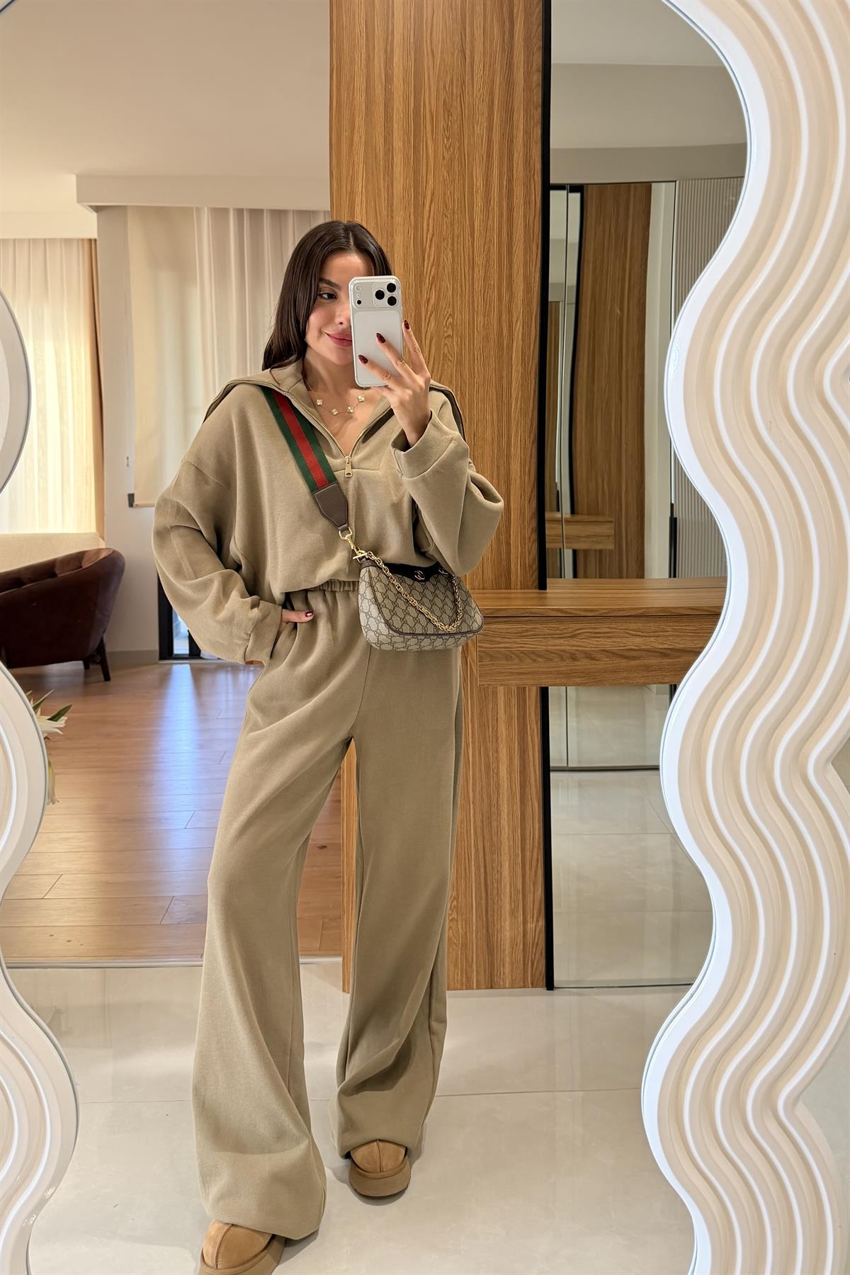 Jassmin Vizon Fermuarlı İkili Takım