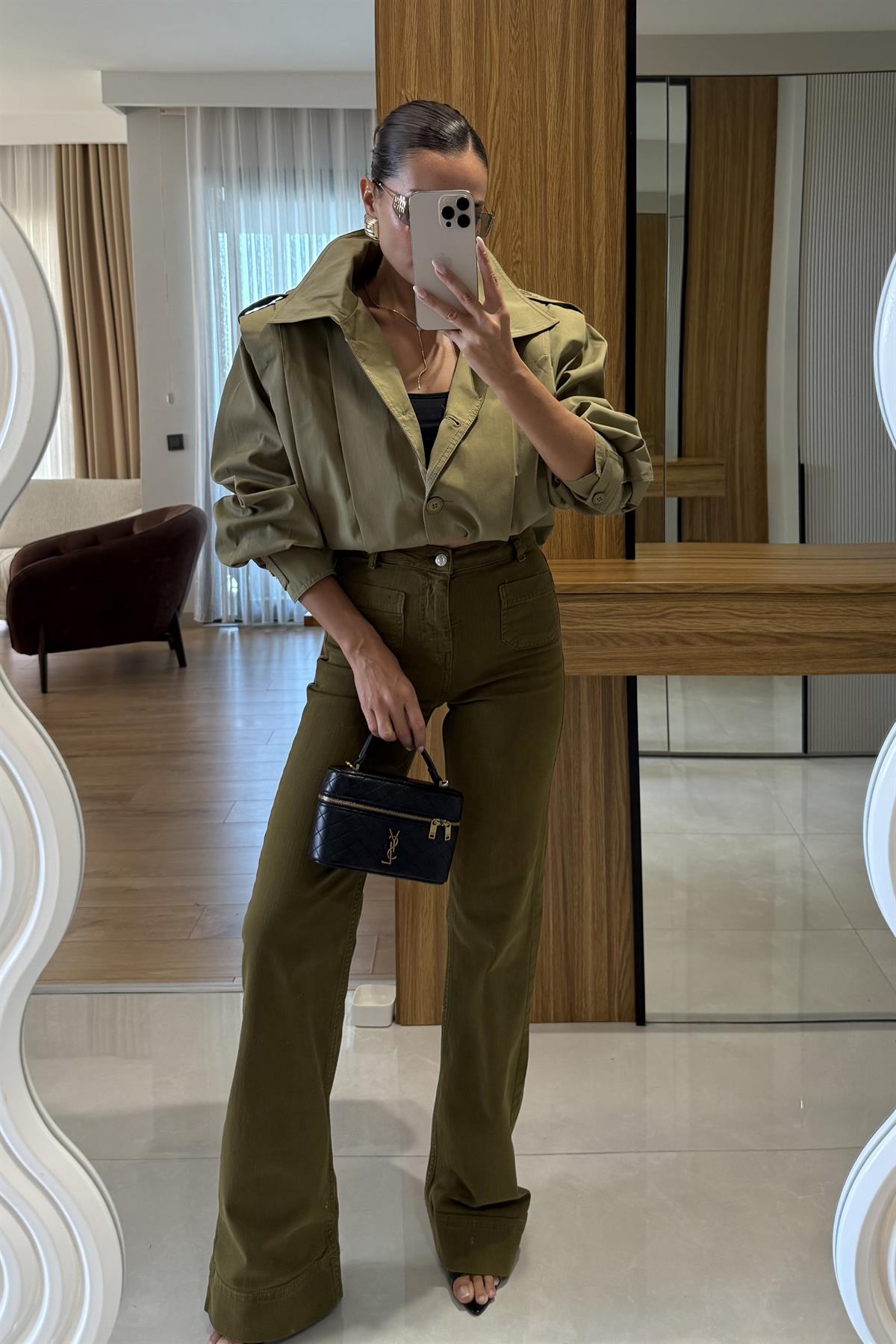 Jaxon Cep Detaylı Yeşil Jean