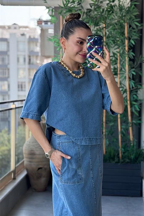 Jessga Denim Etekli Takım 