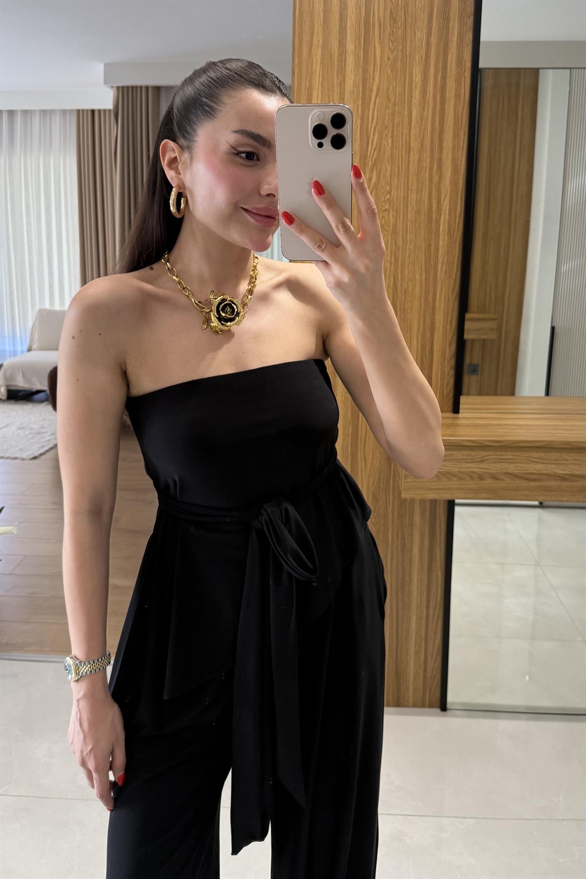 Johnson Siyah Kuşaklı Sandy Takım