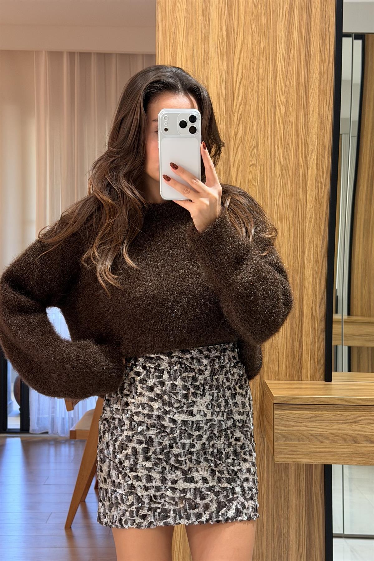 Jolie Leopar Pul Payet Etek