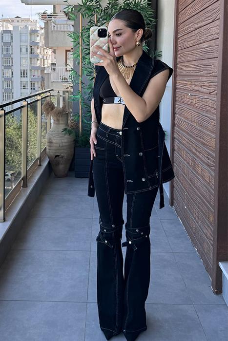 Joseph Premium Denim Yelekli Tasarım Takım - Lacivert