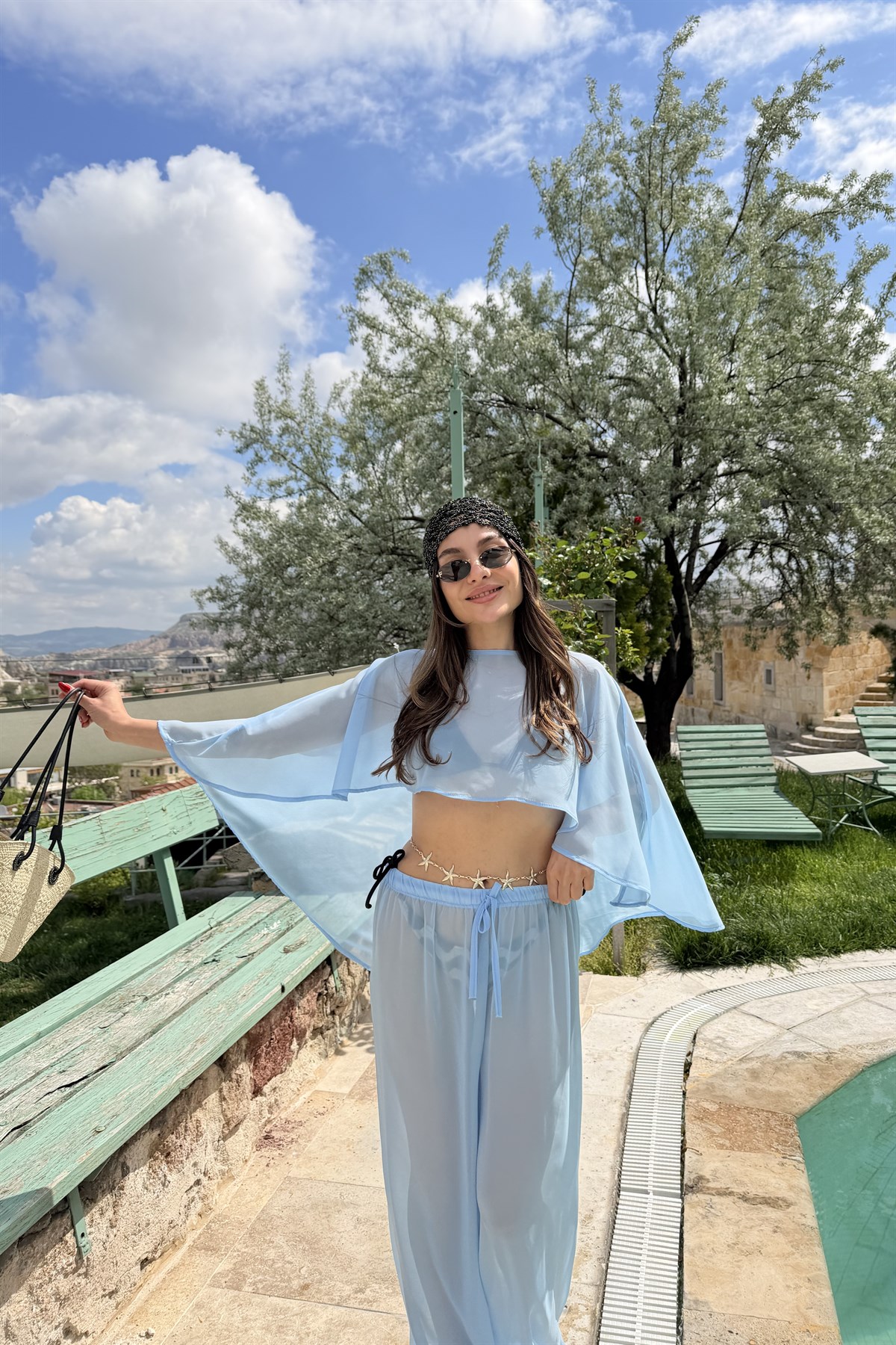 Juvia Siyah Simli Örme Saç Aksesuarı