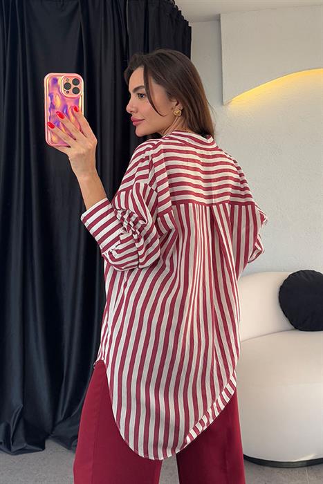 Darlıng Kırmızı Şeritli Gömlek 